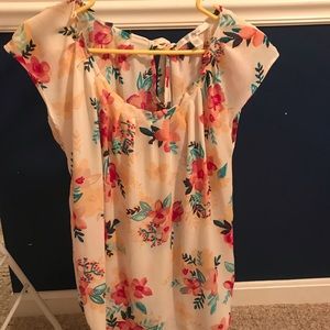 LC Lauren Conrad Pleat Neck Top